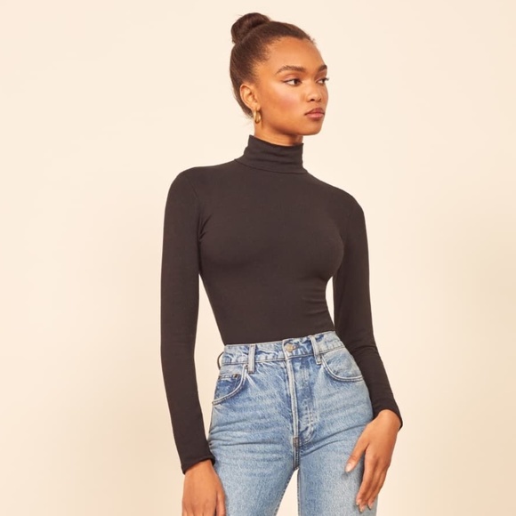 Reformation Tops - Reformation Navia Bodysuit Black XS